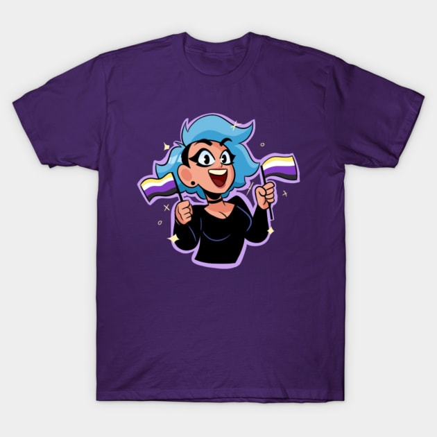 PeachFuzz Nonbinary Pride T-Shirt by PeachFuzz Comics Store